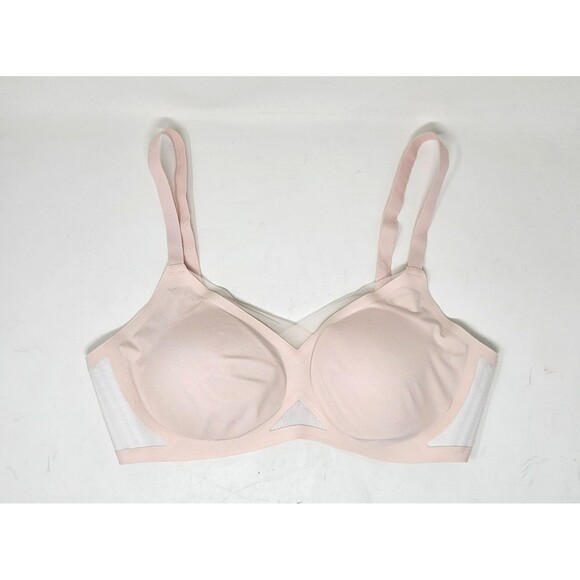 HONEYLOVE Crossover Bra Size 36 B/C Pink Wireless Removeable Pads Adjustable - Picture 1 of 4